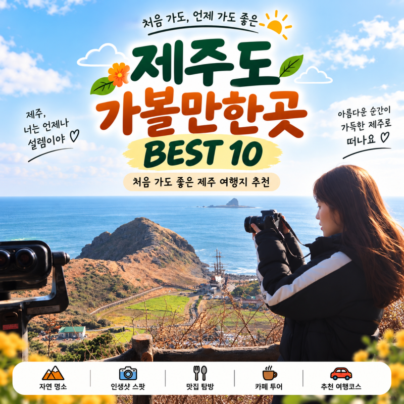 Top 10 Recommended Tourist Attractions in Jeju: Great for First-Timers