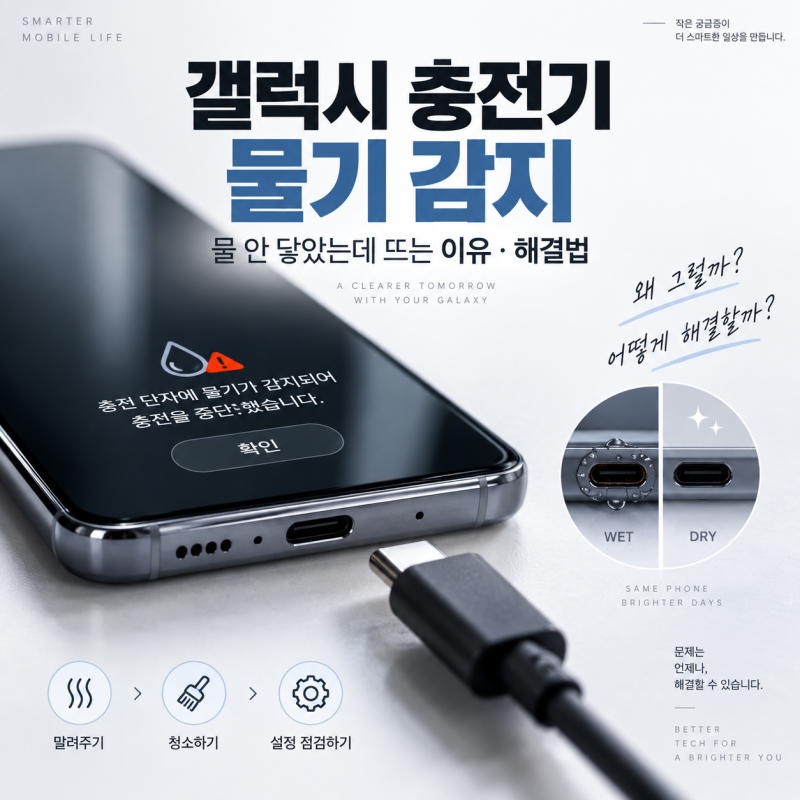 갤럭시 충전기 물기 감지, 물 안 닿았는데 뜨는 이유와 해결법 총정리