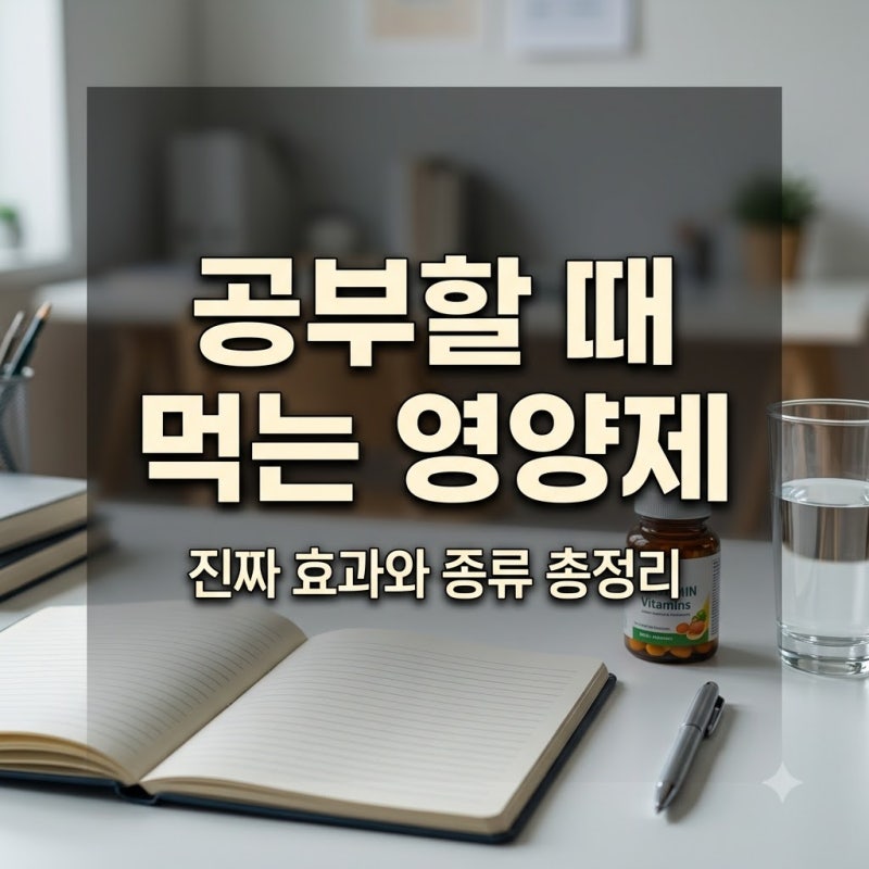 공부할 때 먹는 청소년 영양제, 진짜 효과 있을까? 종류와 선택 기준 정리