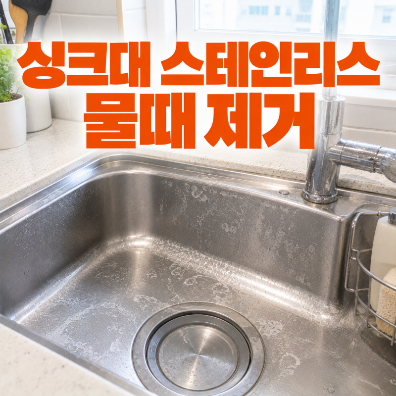 싱크대 스테인리스 물때 제거, 구연산으로 깨끗하게 닦는 방법