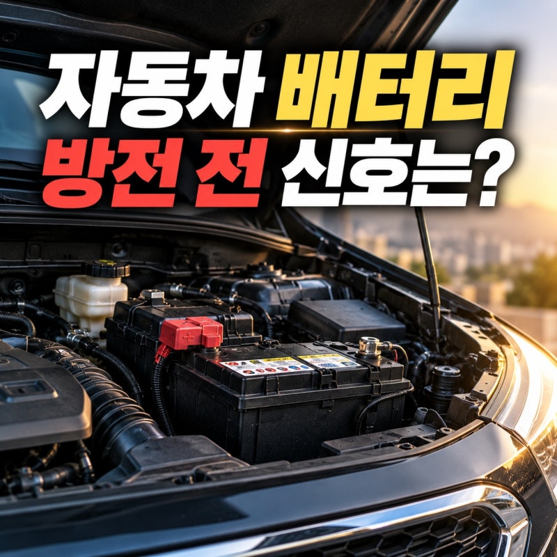 자동차 배터리 교체시기 언제일까? 자동차 방전 전 증상과 배터리 수명 확인법