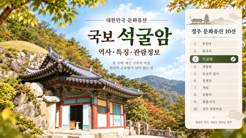 대한민국 문화유산 | 국보 경주 석굴암 | 역사·특징·관람정보