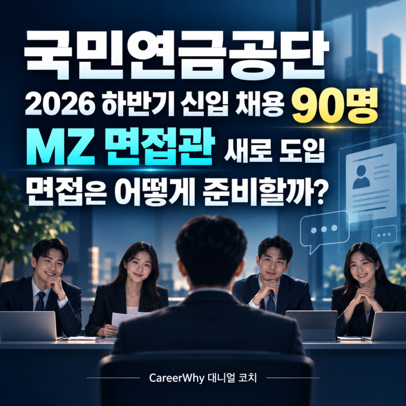 국민연금공단 2026 하반기 신입 채용 90명｜MZ 면접관 새로 도입, 면접은 어떻게 준비할까?