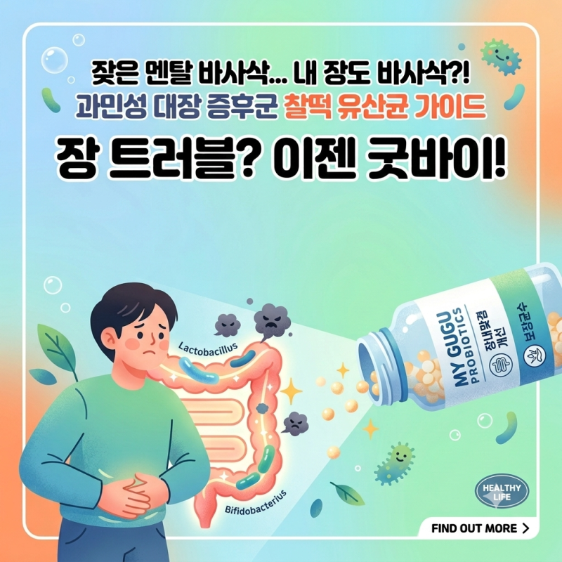 장 트러블 반복되는 과민성 대장 증후군 맞춤 유산균 프로바이오틱스 섭취 가이드