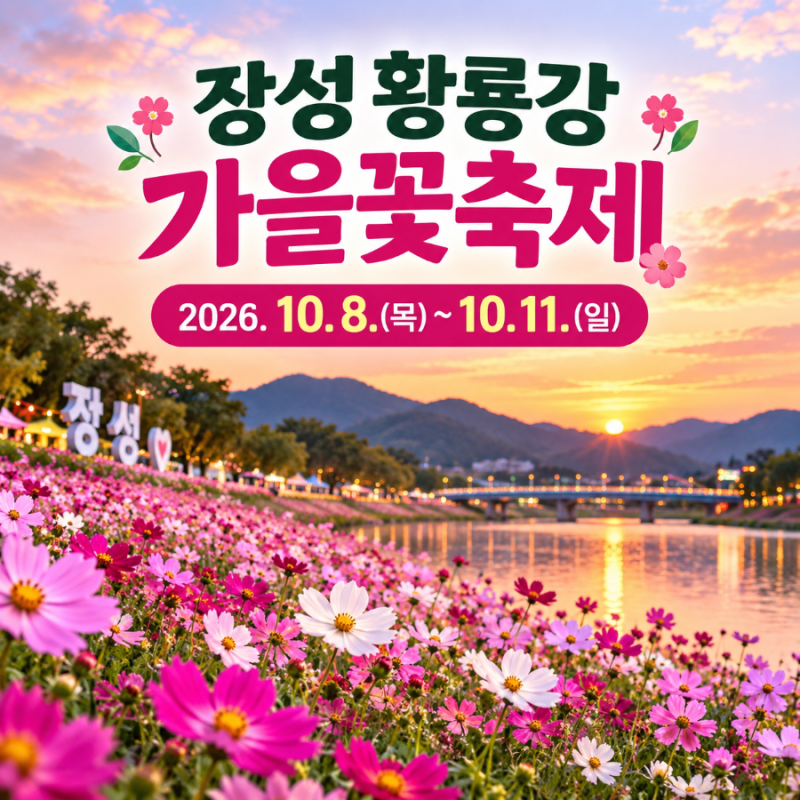 "입장료 0원인데 성리, YB까지?" 2026 장성 황룡강 가을꽃축제 일정 가수 불꽃놀이(ft. 장성 가볼....