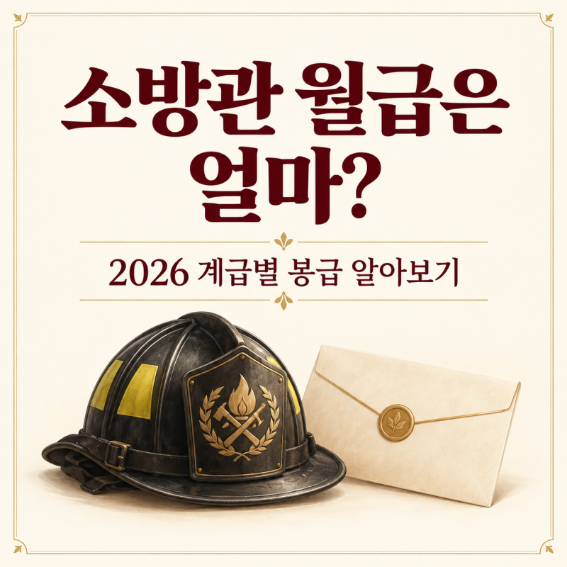 소방관 월급은 얼마일까?｜2026년 계급별 봉급 알아보기