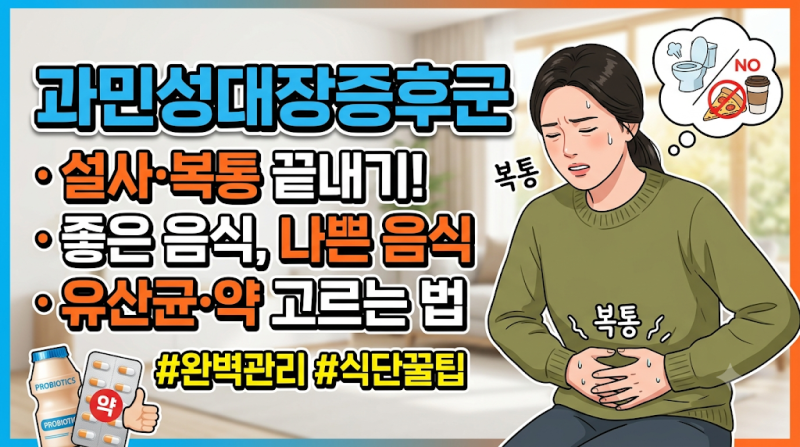 잦은 복통과 설사 끝내기! 과민성대장증후군에 좋은 음식과 유산균 추천