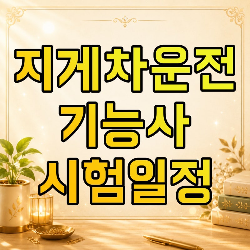 지게차운전기능사 시험일정, 필기·실기 접수 순서부터 확인