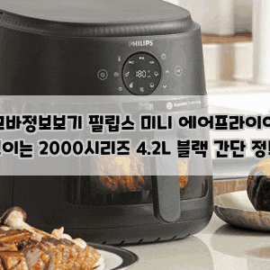 모바정보보기 필립스 미니 에어프라이어 보이는 2000시리즈 4.2L 블랙 간단 정보
