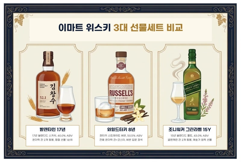 [2026 추석] 이마트 위스키 선물세트 추천 & 가격 (BEST 10)