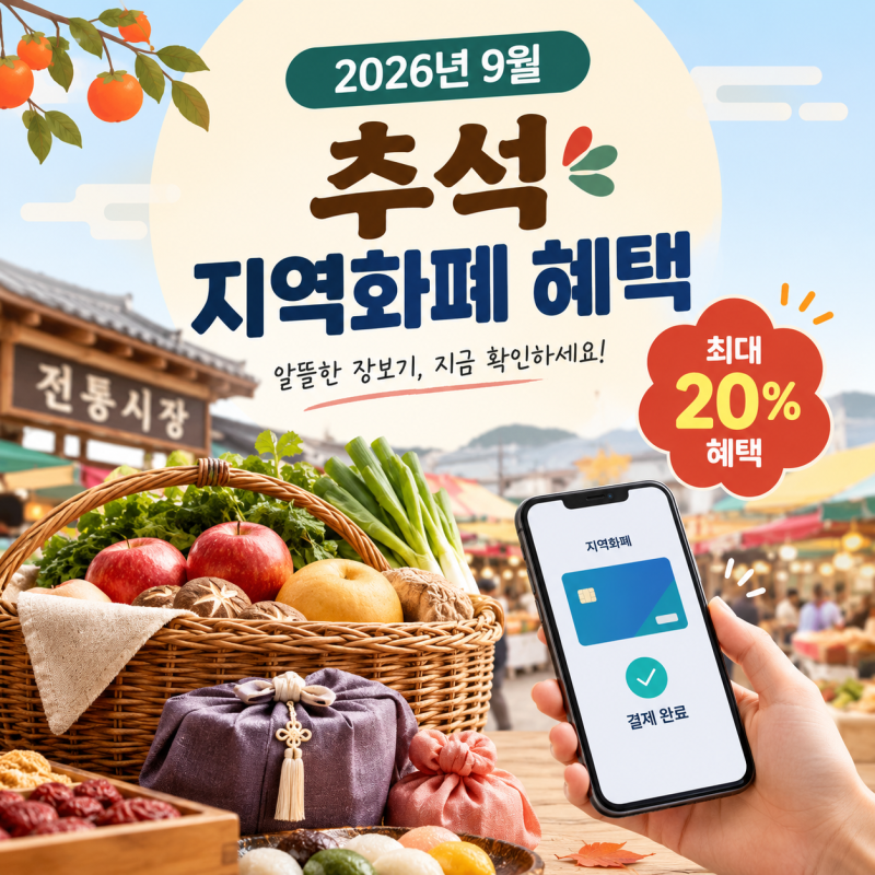 추석 앞두고 지역화폐 혜택 늘어난다? 지자체별 캐시백·할인 총정리