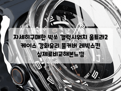 자세히구매한 빅쏘 갤럭시워치 울트라2 케이스 강화유리 풀커버 레빅스킨 실제로비교해본느....