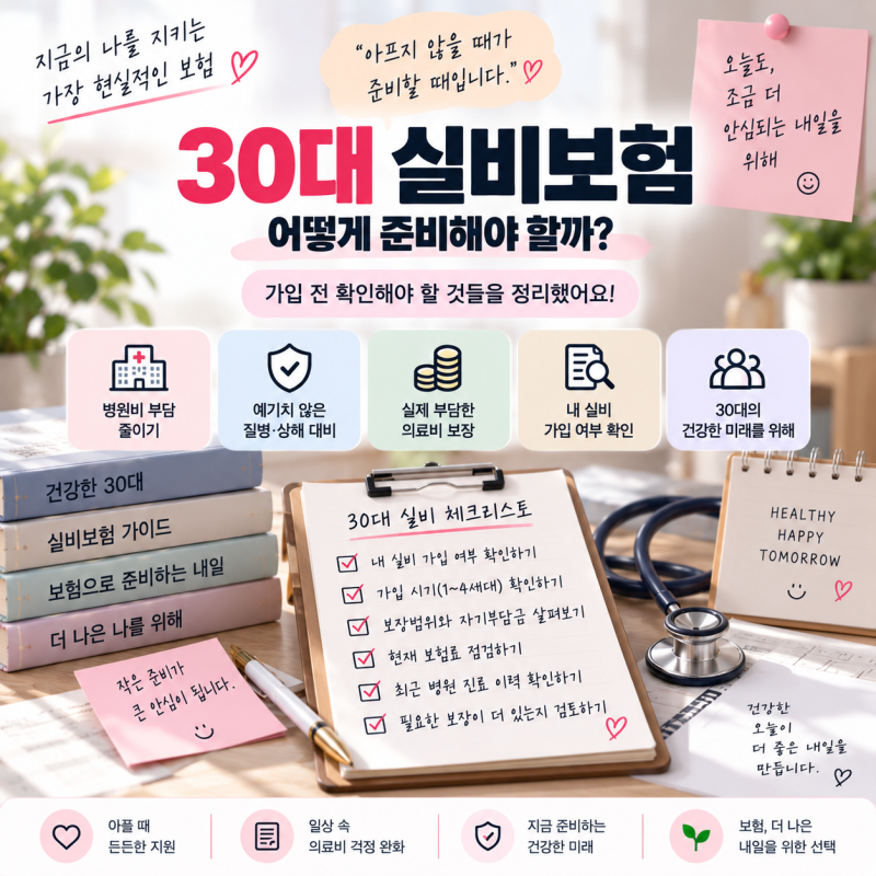 30대 실비보험 어떻게 준비해야 할까? 가입 전 확인해야 할 것
