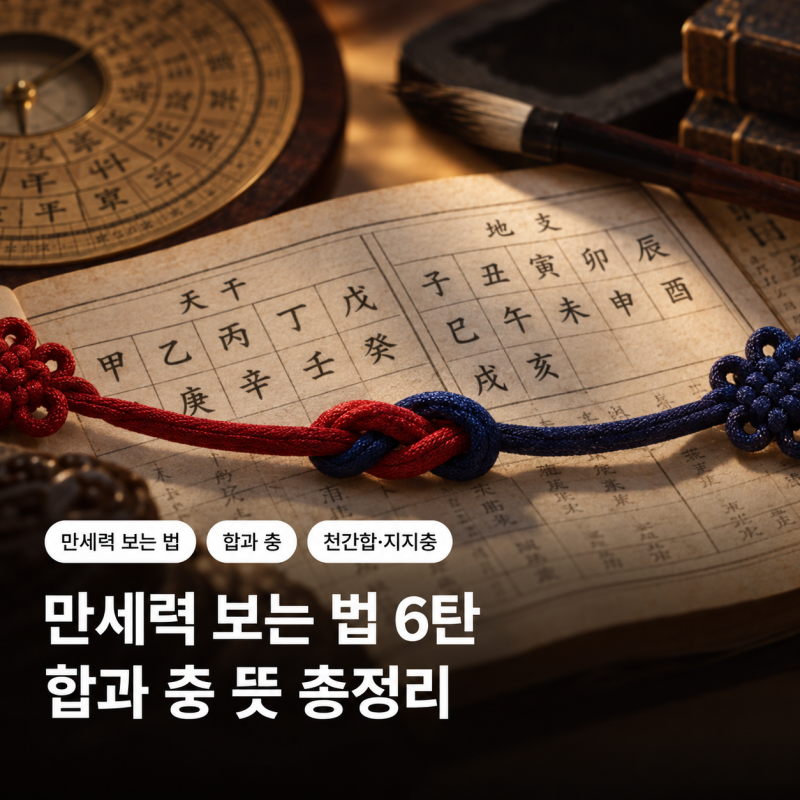 만세력 보는 법 6탄｜합과 충 뜻, 천간합·지지합·지지충 총정리