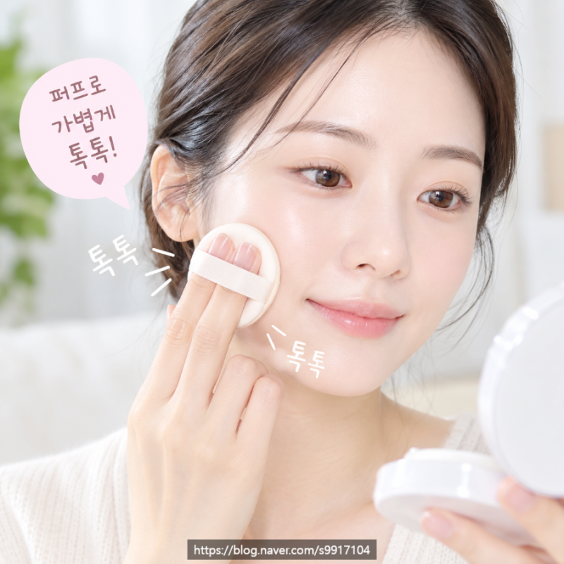 다이소 퍼프 1,000원 후기_밀착감 좋은 통퍼프, 기존 쿠션에도 딱!!