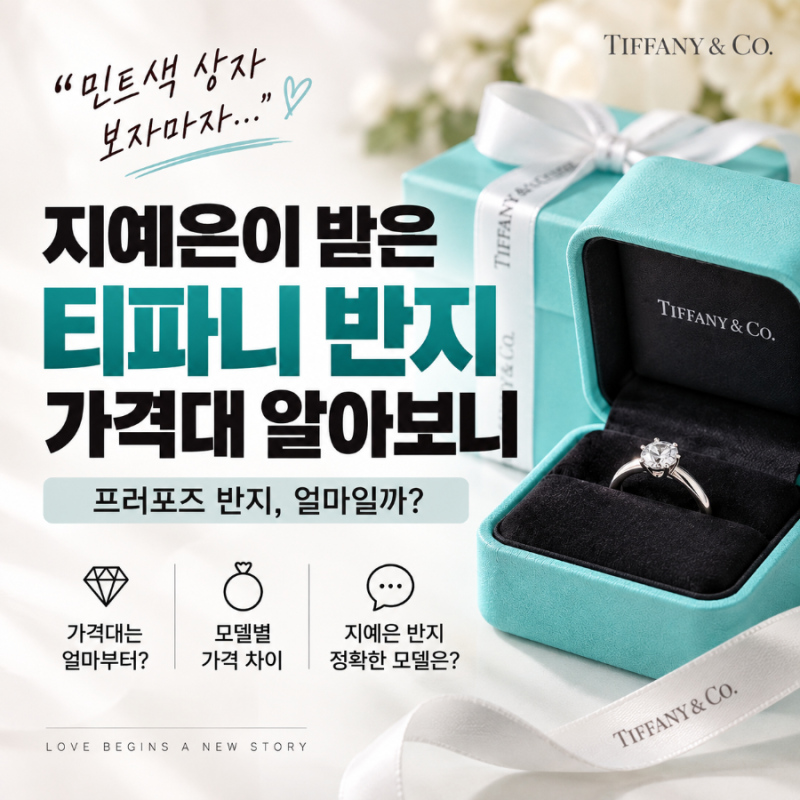 “민트색 상자 보자마자…” 지예은이 받은 티파니 반지 가격대 알아보니