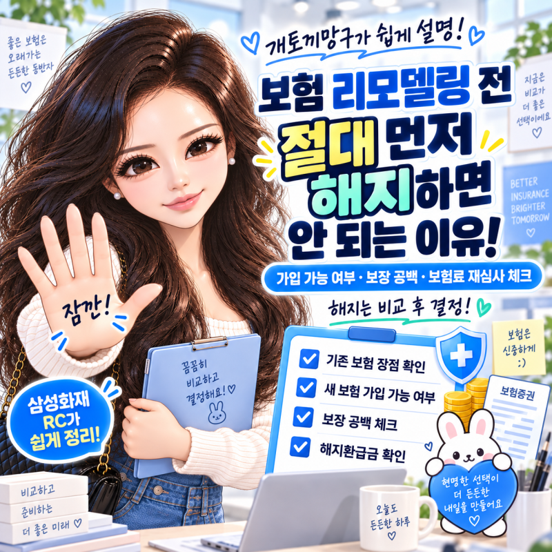 보험 리모델링 전에 기존 보험부터 해지하면 안 되는 이유