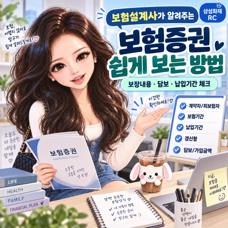 보험설계사가 알려주는 보험증권 쉽게 보는 방법