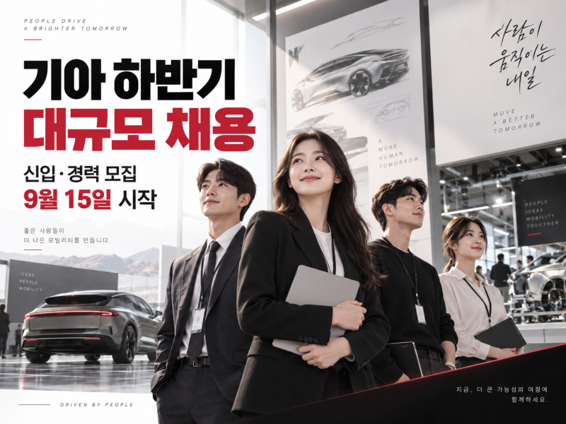 기아 2026 하반기 대규모 채용｜9월 15일 시작, 신입·경력 일정·지원자격 총정리