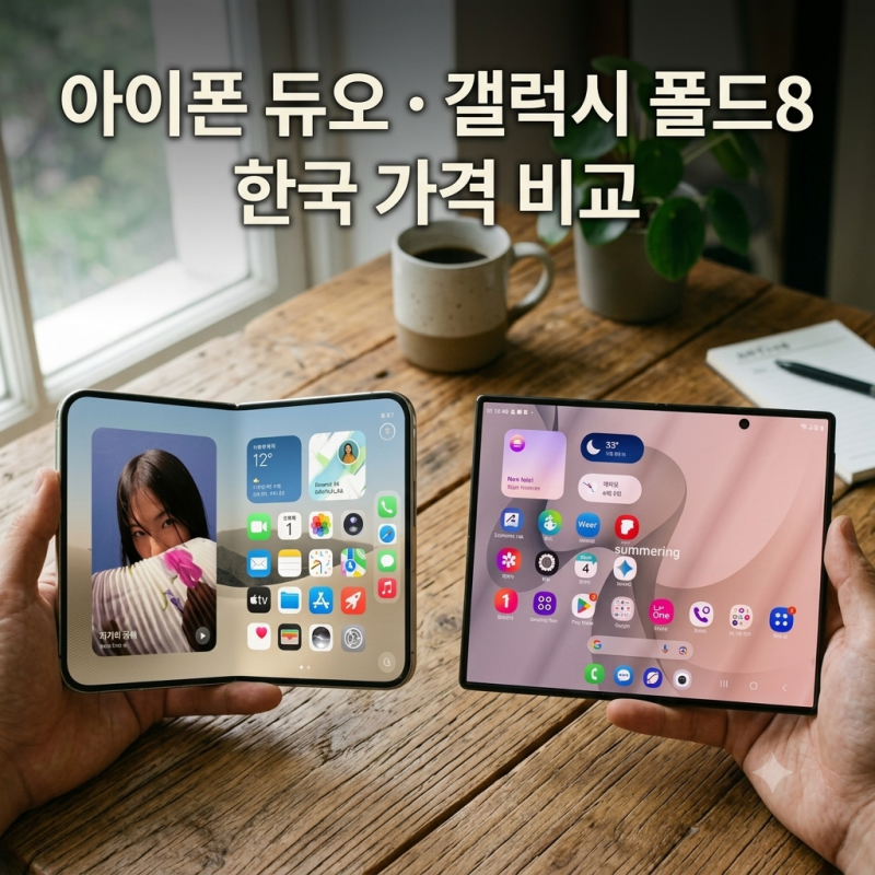 아이폰 듀오 갤럭시 폴드8 한국 가격 비교