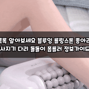 목록 알아보세요 블루잉 롤링스톤 종아리 마사지기 다리 돌돌이 폼롤러 정보가이드북