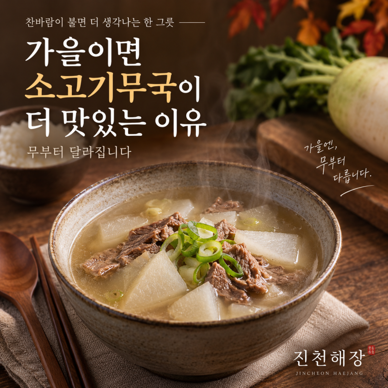 가을이면 소고기무국이 더 맛있는 이유, 무부터 달라집니다