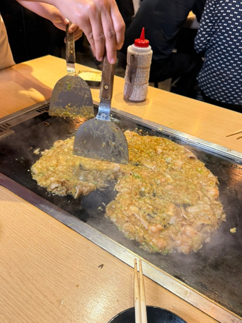 오사카 몬자야키 맛집 카이센 몬자 에비조 • 웨이팅 없이 다녀온 곳
