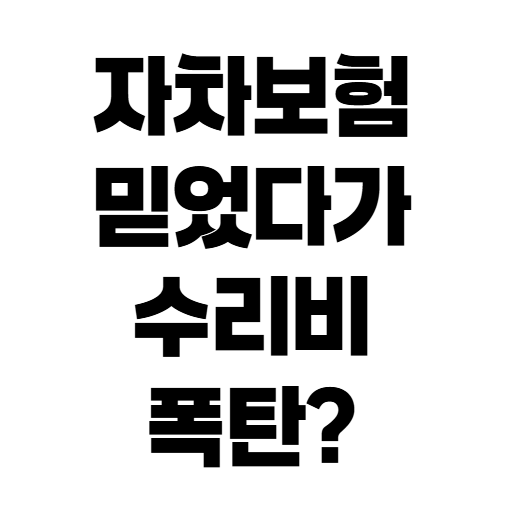 자차보험 가입했는데 단독사고 보상 안 된다고? 꼭 확인할 조건
