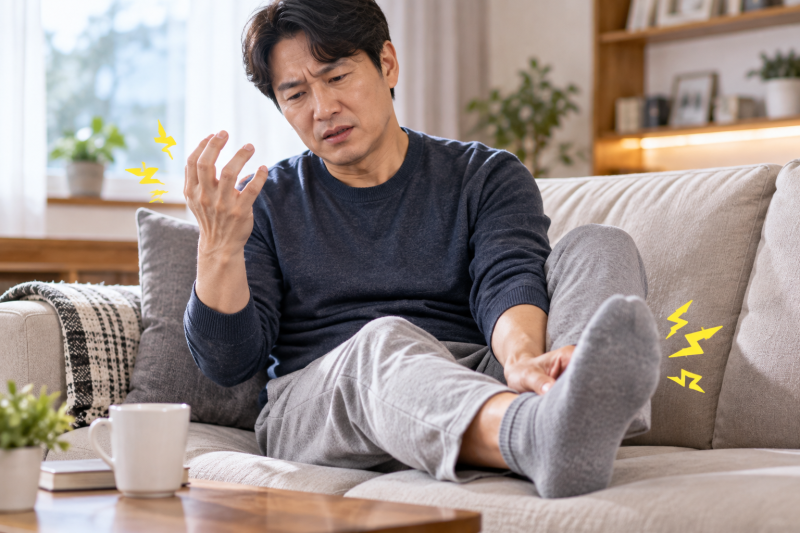 손발이 자꾸 저린다면? [단순 혈액순환 문제라고 넘기면 안 되는 이유와 관리방법·좋은 음식....