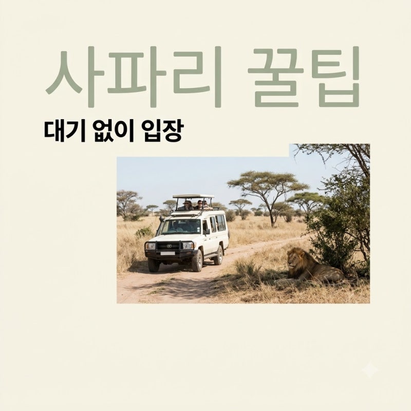 "줄 서다 포기할 뻔.." 에버랜드사파리투어 5분 만에 입장하는 비결?