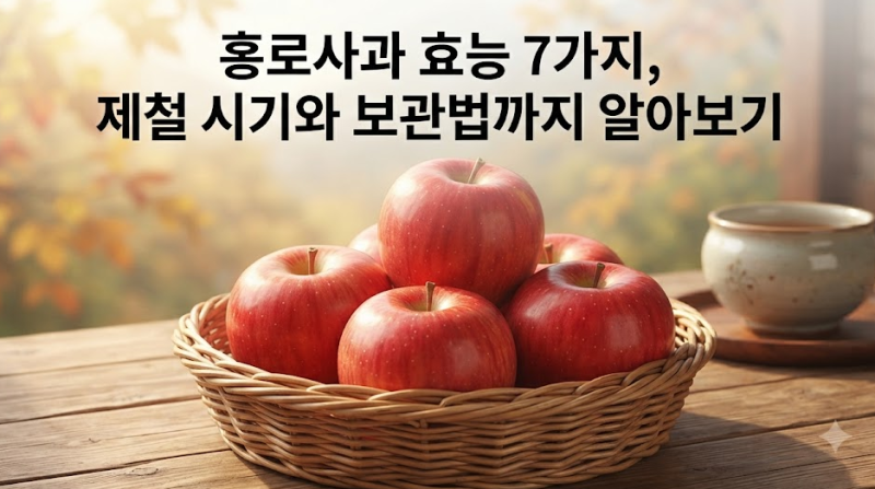 홍로사과, 제철 시기와 보관법