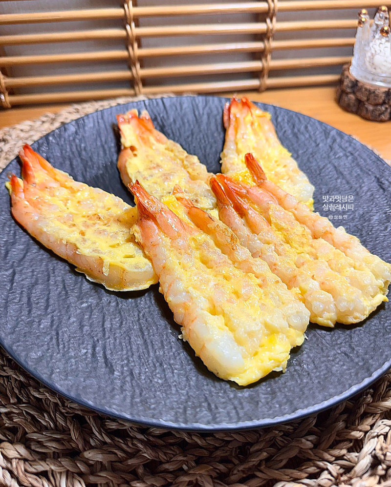 꼬치없이 노바시새우전 만들기 새우부침 명절새우전