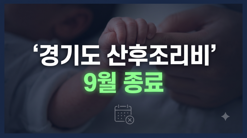 경기도 산후조리비 폐지 50만원 9월 종료 (+반대 청원)