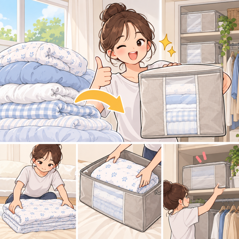 다이소 이불 보관용품으로 여름이불 부피 70% 줄이는 정리 노하우