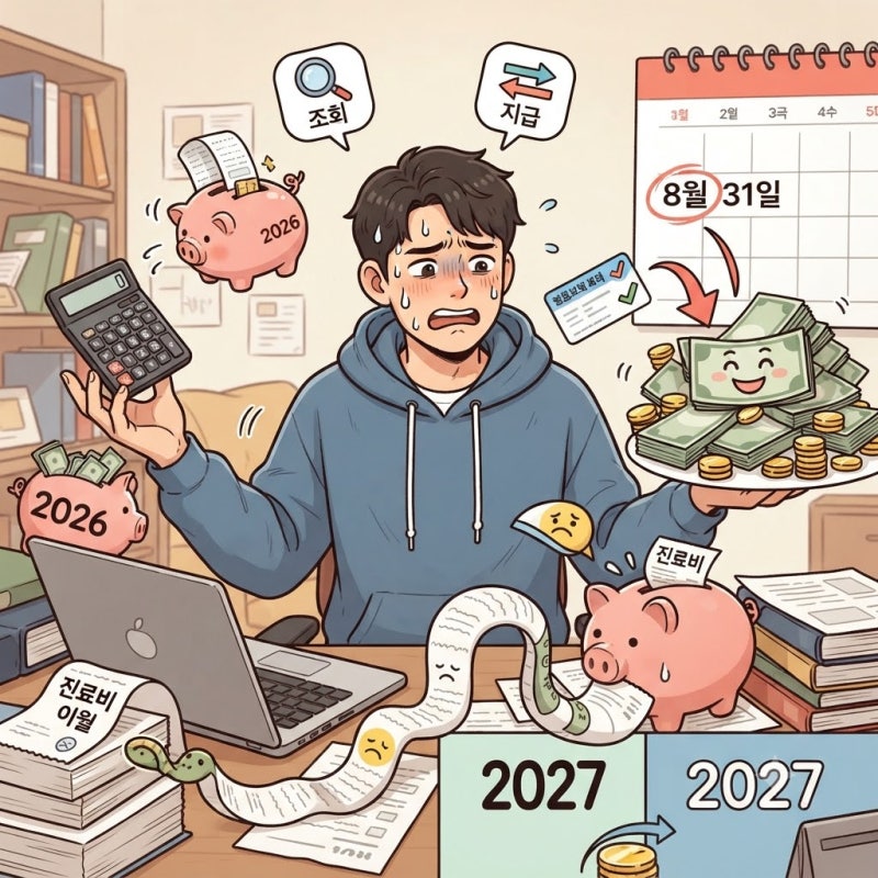 본인부담상한제 환급금 조회·지급일 2026, 8월 31일부터 시작된 환급과 내년으로 넘어가는 진....