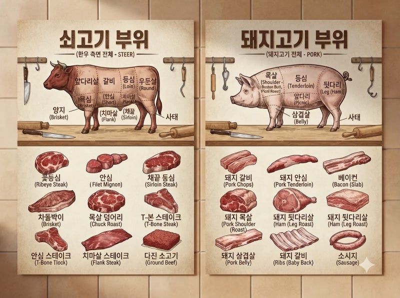 제비추리는 제비가 아니고, 가브리살은 외국 이름도 아닙니다.”소와 돼지고기 특수부위, 이....