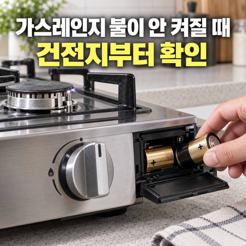 가스레인지 건전지 교체, 불이 안 켜질 때 ‘딸깍’ 소리부터 확인하세요