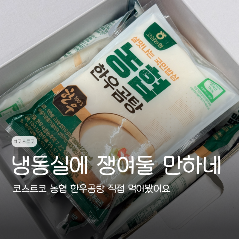 코스트코 고삼농협 한우곰탕 냉동실에 쟁여둘 만하네 8팩 후기