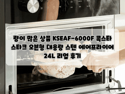 량이 많은 상품 KSEAF-6000F 콕스타 스타크 오븐형 대용량 스텐 에어프라이어 24L 리얼 후기