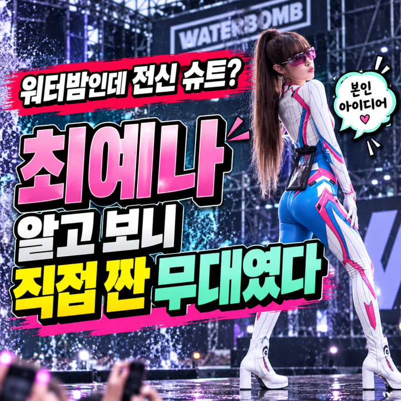 “워터밤인데 전신 슈트?” 최예나, 알고 보니 직접 짠 무대였다