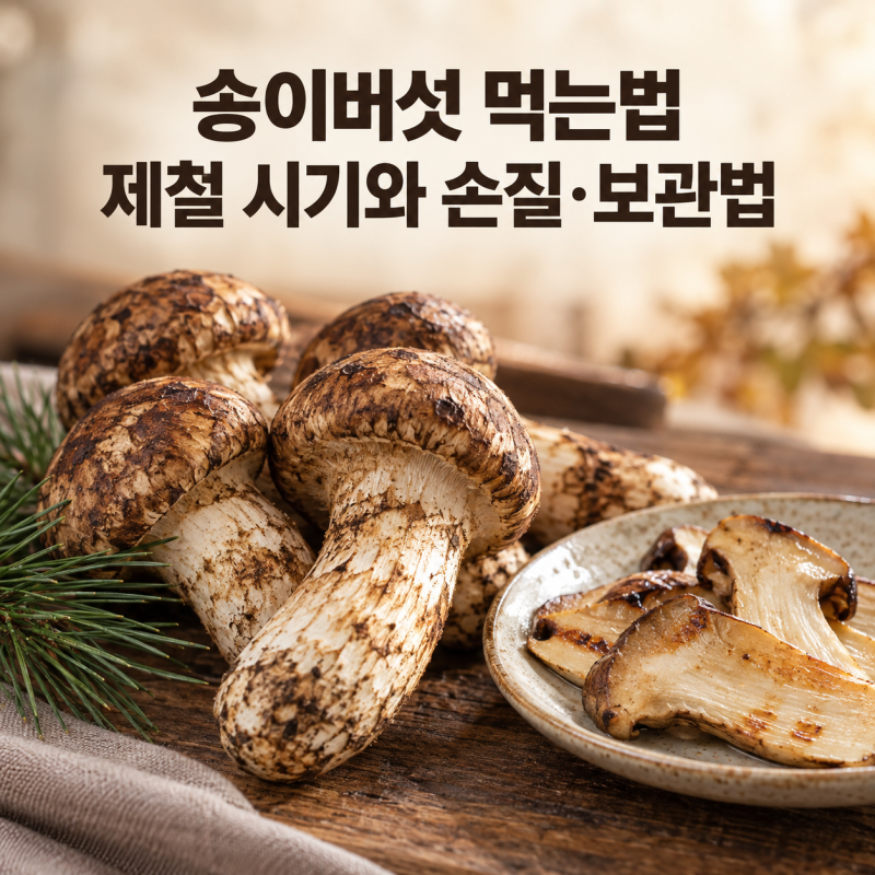 송이버섯 먹는법, 제철 시기와 향 살리는 손질·보관법까지