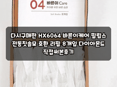 다시구매한 HX6064 바른이케어 필립스 전동칫솔모 호환 리필 8개입 다이아몬드 직접써본후기