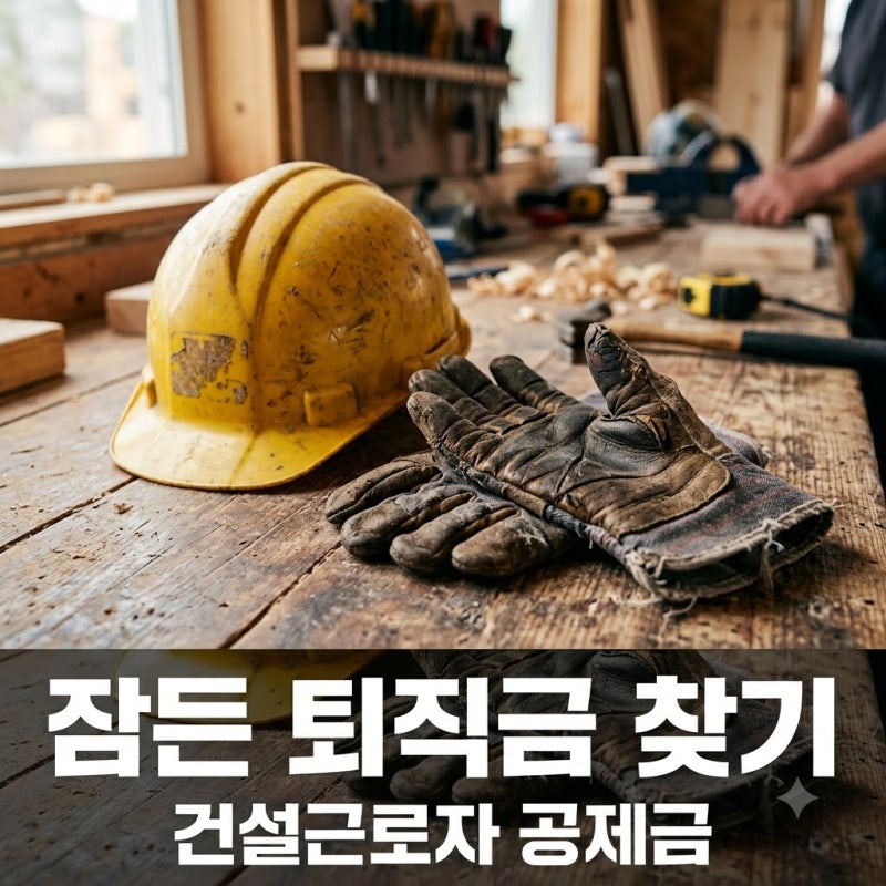 "나도 받을 수 있었네?" 건설근로자퇴직공제금신청 안 하면 날아가는 숨은 돈.. 정체와 수령....