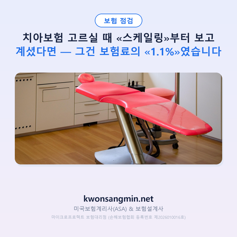 치아보험 5개사를 직접 뽑아 봤습니다 — 보험료의 «87%»가 «크라운과 임플란트»였습니다
