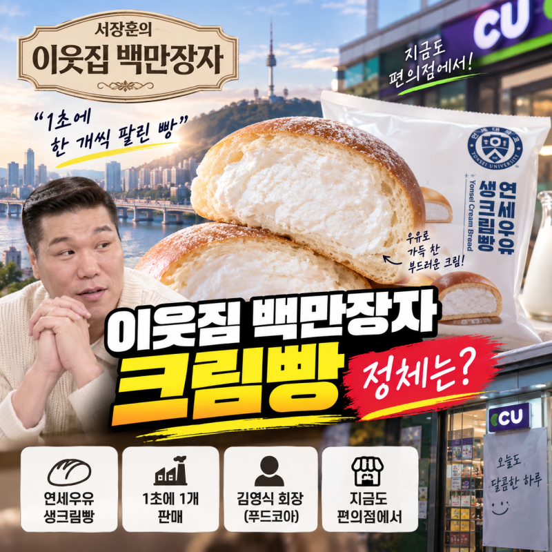 이웃집 백만장자 크림빵 정체는?｜1초에 1개 팔린 연세우유 생크림빵·김영식 회장 이야기