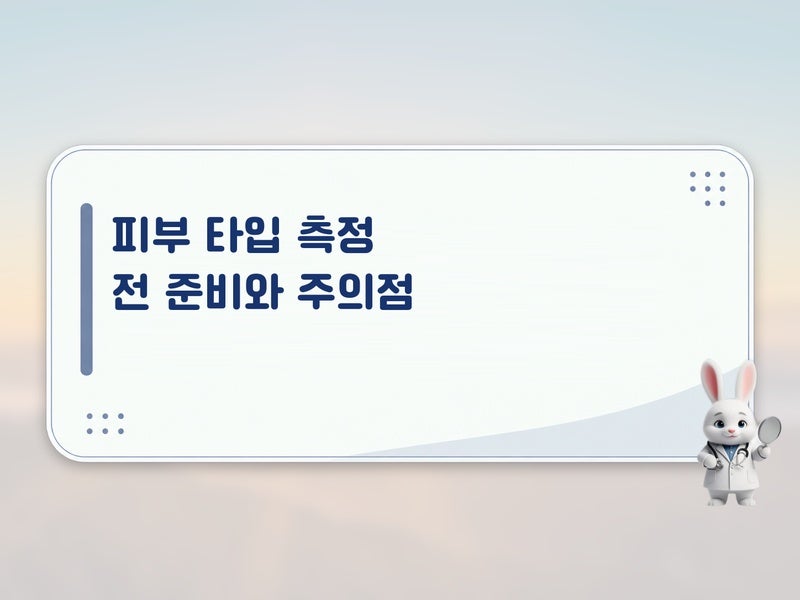 처음이라면 알아야 할 피부 타입 측정 순서, 지성건성복합성 구분 가이드