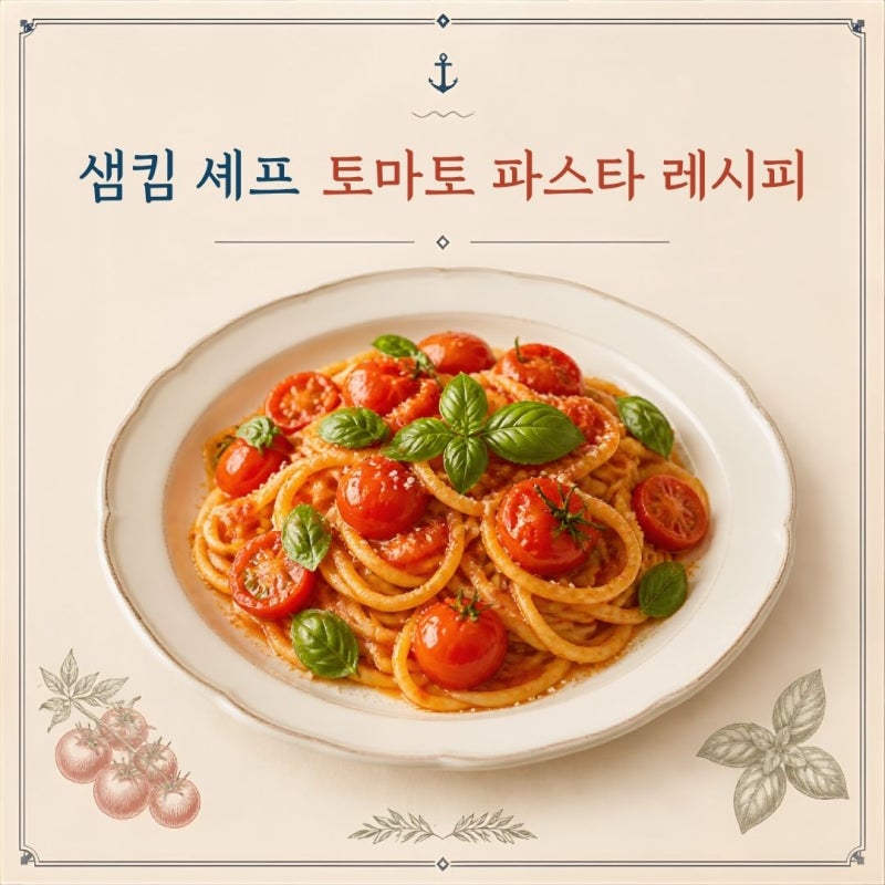 샘킴 셰프 토마토 파스타 레시피, 신맛 잡고 감칠맛 폭발하는 집밥 후기