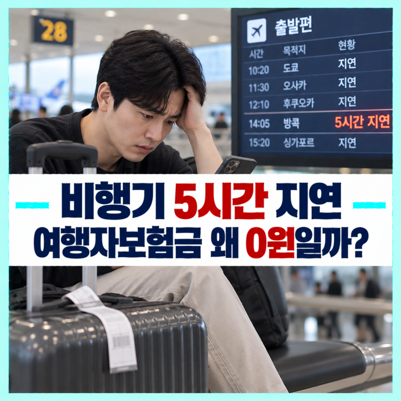 비행기 5시간 지연됐는데 여행자보험금 0원? 실손형·지수형부터 확인하세요