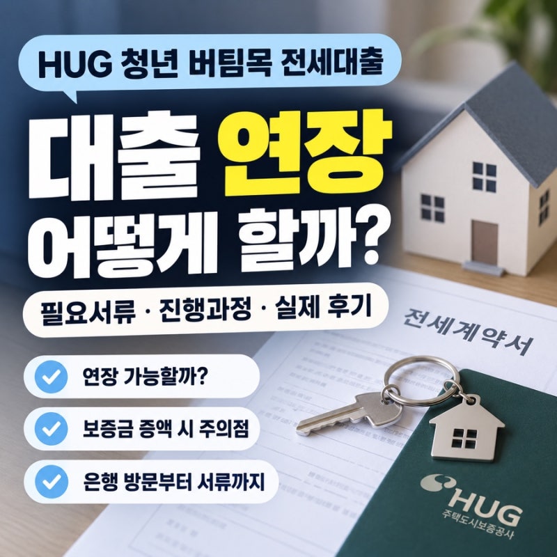 HUG 청년 버팀목 전세 대출 연장 후기, 계약 만료 전 준비 서류와 진행 과정 총정리
