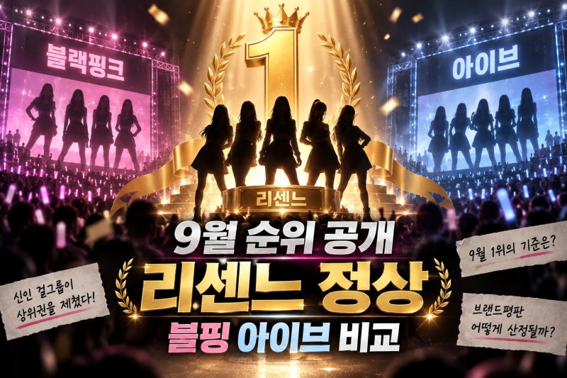 리센느·블랙핑크·아이브 순위 발표, 9월 1위의 기준은?